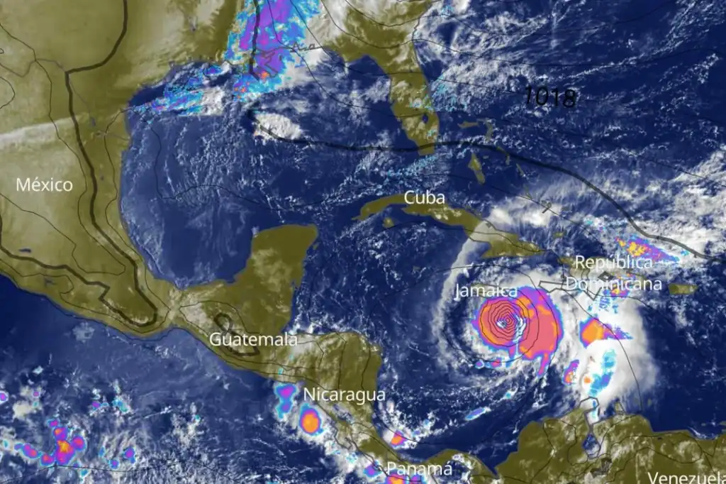 Huracán Melissa alcanza categoría 5 y amenaza a la isla de Jamaica
